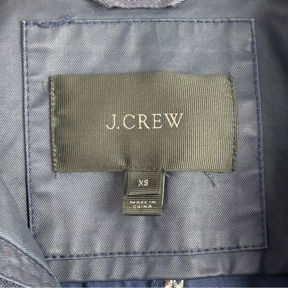 J. CREW 19034 BLUE DOWNTOWN FIELD WAXED 100% COTTON PLACKET UTILITY JACKET - Picture 15 of 16